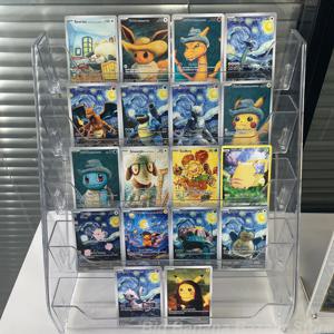 새로운 18pcs DIY 만화 애니메이션 Ptcg 자기 통제 Mewtwo Pikachu Charizard Eevee 수집 트레이딩 서명 카드 어린이 파티 선물