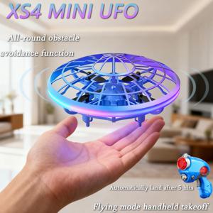새로운 XS4 적외선 감지 플라잉 소서 드론 미니 유도 장난감 어린이용 전동 플라잉 디스크 어린이 생일 선물