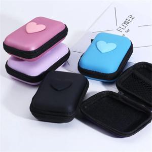 귀여운 헤드폰 데이터 케이블 보관 가방 충전기 보조베터리 직사각형 상자 지퍼 가방 포켓 파우치