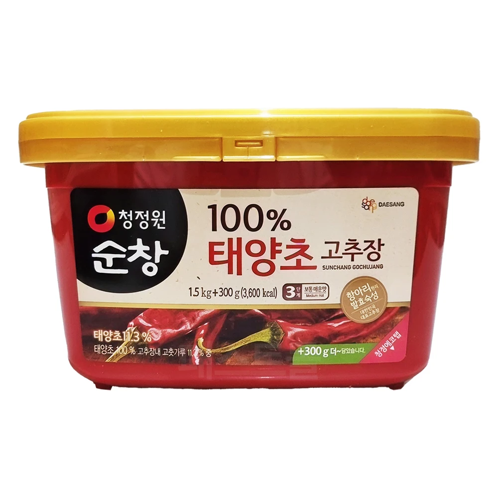 청정원 순창 100% 태양초 고추장 1.5kg + 300g 기획 1.8kg