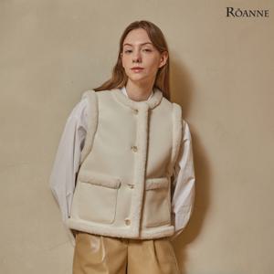 [최초가 109,000원]시어링 무스탕 라운드 베스트