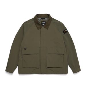 N243MJP020 카라배색 아웃포켓 헌팅 자켓 KHAKI