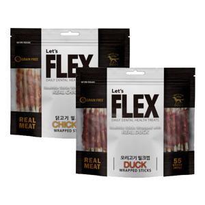 FLEX 대용량 애견간식 애견껌 220P /이중지퍼팩포장