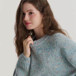 [브리치] 더 소재 / 여성 라운드넥 나그랑 루즈핏 보카시 니트 (SJK25023)