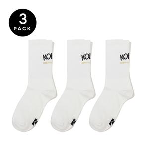 백 스몰로고 크루 삭스 3PC WHITE