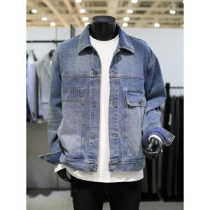 세미오버핏 빈티지 워싱 데님 아우터 청자켓 WSZ3GU52A