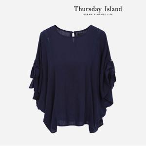 [Thursday Island] 리본 슬리브 블라우스(T234MBL634W)