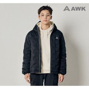 주니어 블랙 경량 패딩 후드집업 점퍼