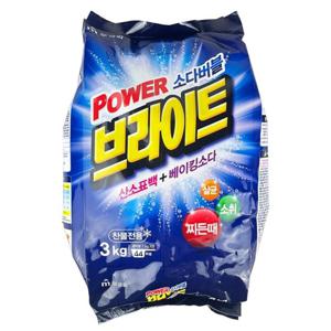 무궁화 브라이트 파우더 분말세제 3kg D 세탁세제 가루세제 빨래세제 테크 스파크 수퍼타이 찌든