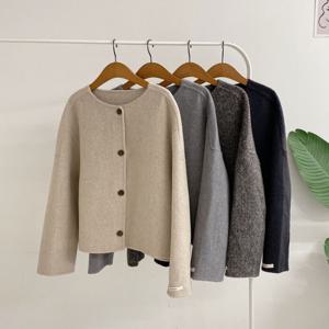 [브리치]  /  핸드메이드  스투아 울 라운드 버튼 자켓(4color)