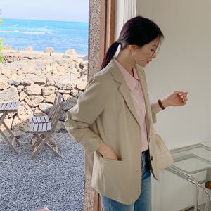 [공구우먼] [제작] [리얼핏]헤빈티 루즈핏 싱글 자켓 69434 빅사이즈 여성의류