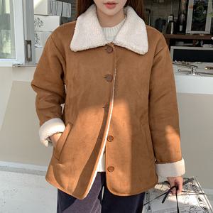 [공구우먼] [제작] 마가렛 하프 무스탕 72715 빅사이즈 여성의류