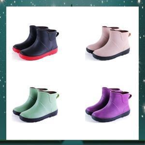 장마철 패션 반장화 여름 장화 여성 레인부츠 발목 숏장화 우장화 우화 주방 식당 신발