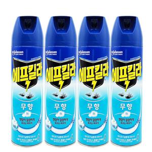 에프킬라 에어로졸 수성 무향 500mlx4개 / 모기 파리 나방약 살충제
