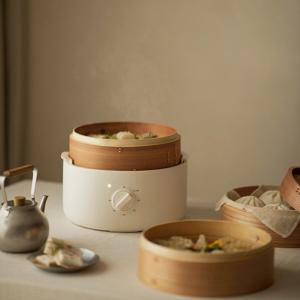 OLAYKS 프리미엄 대나무 전기 찜기 세라믹발열