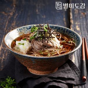 별미도감 메밀소바 5인분세트 (면1kg+메밀소스5개)