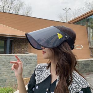 여름 자외선차단 썬캡 모자 UV차단 투명 돌돌이 썬캡