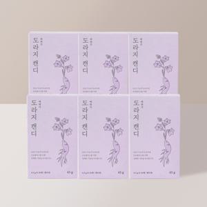 바라기 프로폴리스 도라지 캔디 45g 6개 (60개입) 화이트데이 환절기 목 건강 목캔디