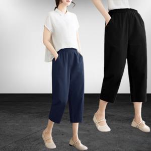 1+1+1 여성 쿨링 7부 바지 팬츠 반바지 칠부바지 여름 바지 1+1+1