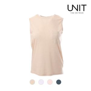 [UNIT]린넨 슬리브 라운드넥 민소매 티셔츠 [UFG2-DSN211N]