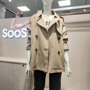 수스 HC04 하프기장 오버핏 트렌치코트 S241BBB351