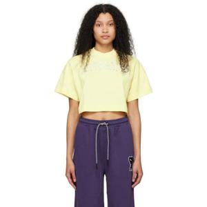 AMI Paris 티셔츠 SSENSE 익스클루시브 옐로우 꾀흐 사크레 티셔츠 231482F110040