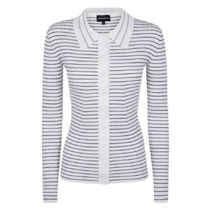 25 FW 엠포리오아르마니 스트라이프 폴로 넥 가디건 EW001261AF18758 TP440757902