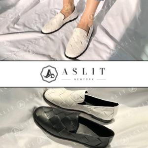 [애슬릿] 사각 꼬임 디자인 로퍼