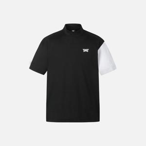 PXG골프반팔티 UQC PHMPM1216-21 남성 여름 모크 넥 칼라 블럭 반팔티