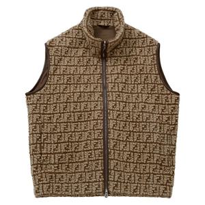 펜디브라운 FF 테디 울 캐시미어 베스트 FT0060 APOP F1EPI