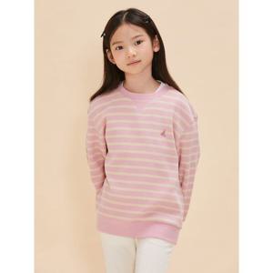 [빈폴키즈]스트라이프 와플 스웻셔츠 라이트 핑크(BI4741U01Y)