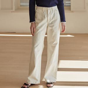 Pocket point cotton pants - Off white [BE25SSPT002WH]