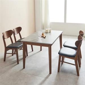 우아미가구 카나 세라믹 원목 4인 식탁 테이블 의자 세트