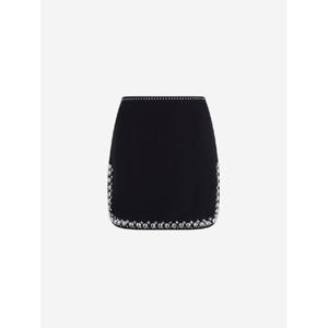 파코라반   미니스커트 FW24 24HCJU008PO0336DOUBLE SATIN   RECYCLE 4107455 Black