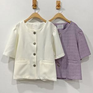 [아이우먼]빅사이즈사랑해요 P612L407 릴리체크케이프형자켓 LT