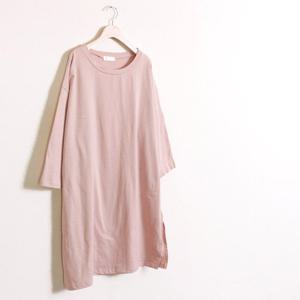 [아이우먼]빅사이즈면롱티 0079L408 심플절개박시원피스 NB