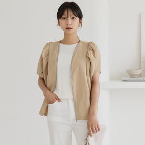 [바네사빈] 썸머 바스락 셔링반팔 점퍼 v01127