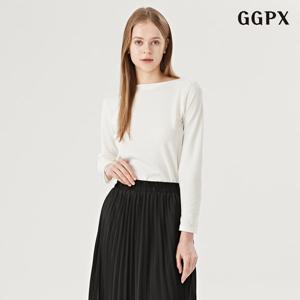 [지지피엑스]보트넥 페미닌 무지 여성 긴팔 티셔츠 (GOALW005D)
