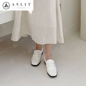 [애슬릿] 여자 발 편한 스퀘어 모카 페니 로퍼 2cm