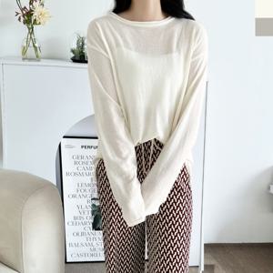 [179st.w]2L-CBB 1029 여자썸머루즈핏시스루긴팔니트