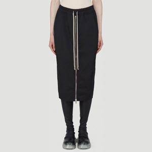 릭오웬스 엘라스틱 드로우스트링 필라 미디 스커트 RP20F2346 T