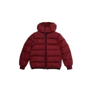 GUCCI KIDS Bordeaux Down Jacket with Fixed Hood and Web Details on the Edges in Tech Fabric Boy 824810XWA406207