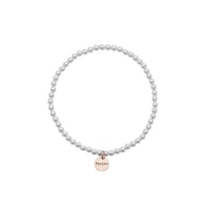 [티르리르] 14K 핑크골드 티르 로고 펄 팔찌 TBSK4P00160M-NEW