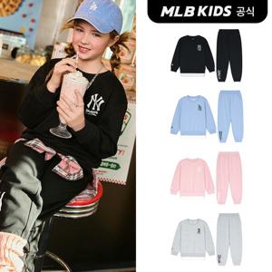 [택가109,000원][MLB키즈]스트릿 로고 레이어드 맨투맨 세트 (4color)7AS2V0551-SET