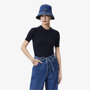 라코스테 공식 여성 립조직 메리노울 반팔 스웨터 AF4146-55N 166