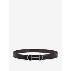 [GUCCI] 라프리마 남성 벨트 앤 Braces 레더 위드 메탈 Horsebit 버클 847273 0YATC1082 BLACK/PURIST GREY /12