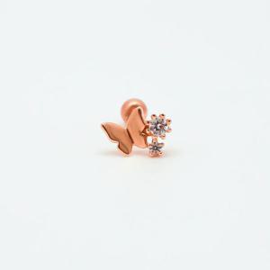 오팔하우스 14k 나비 큐빅 피어싱 OPDJE781