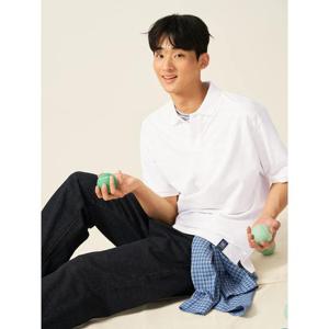 [빈폴멘] 헤리티지 피케 칼라넥 티셔츠 - 화이트 (BC5442C911)