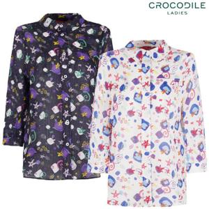 [크로커다일레이디](CLEMBL207) 프린트 린넨 블라우스