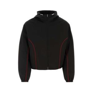 25 FW 페라가모 폴리 코튼 지퍼업 드로스트링 재킷 143653